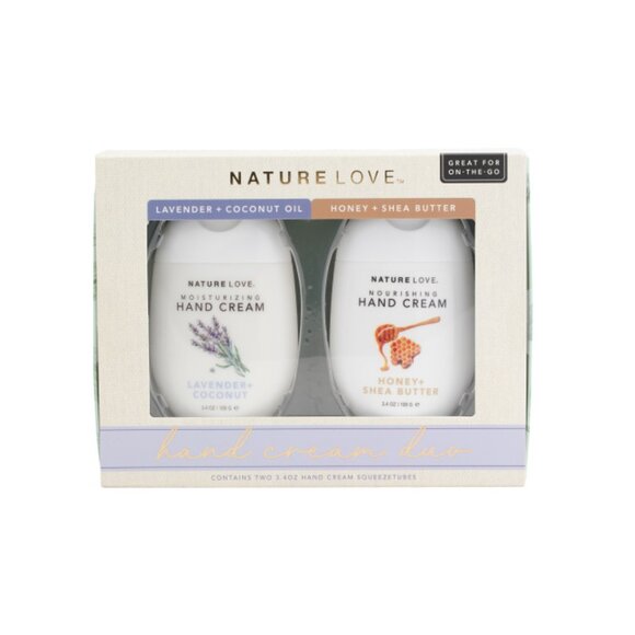 NATURE LOVE multi 2pc Honey Shea Butter And Lavender Coconut Oil Hand Cream Set - Picture 1 of 1